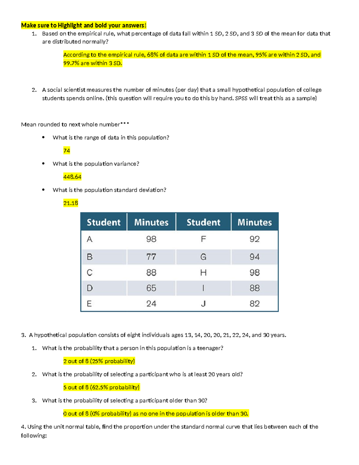 HW2 - Statistical Analysis Using SPSS and Empirical Rule Calculations ...