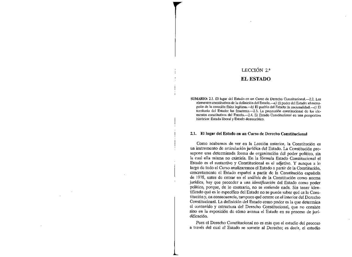 LECCIÓN 2: EL ESTADO EN DERECHO CONSTITUCIONAL - ELEMENTOS Y ...