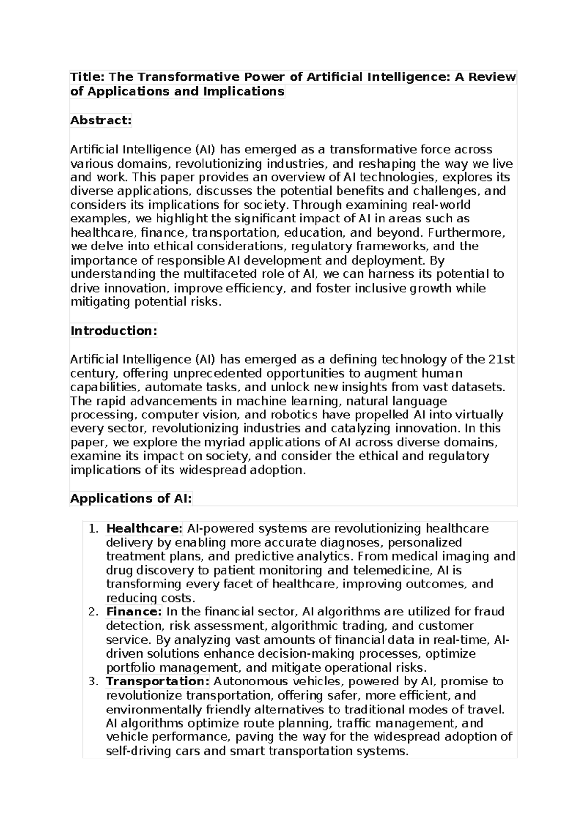 AI 101: The Transformative Impact of Artificial Intelligence - Studeersnel