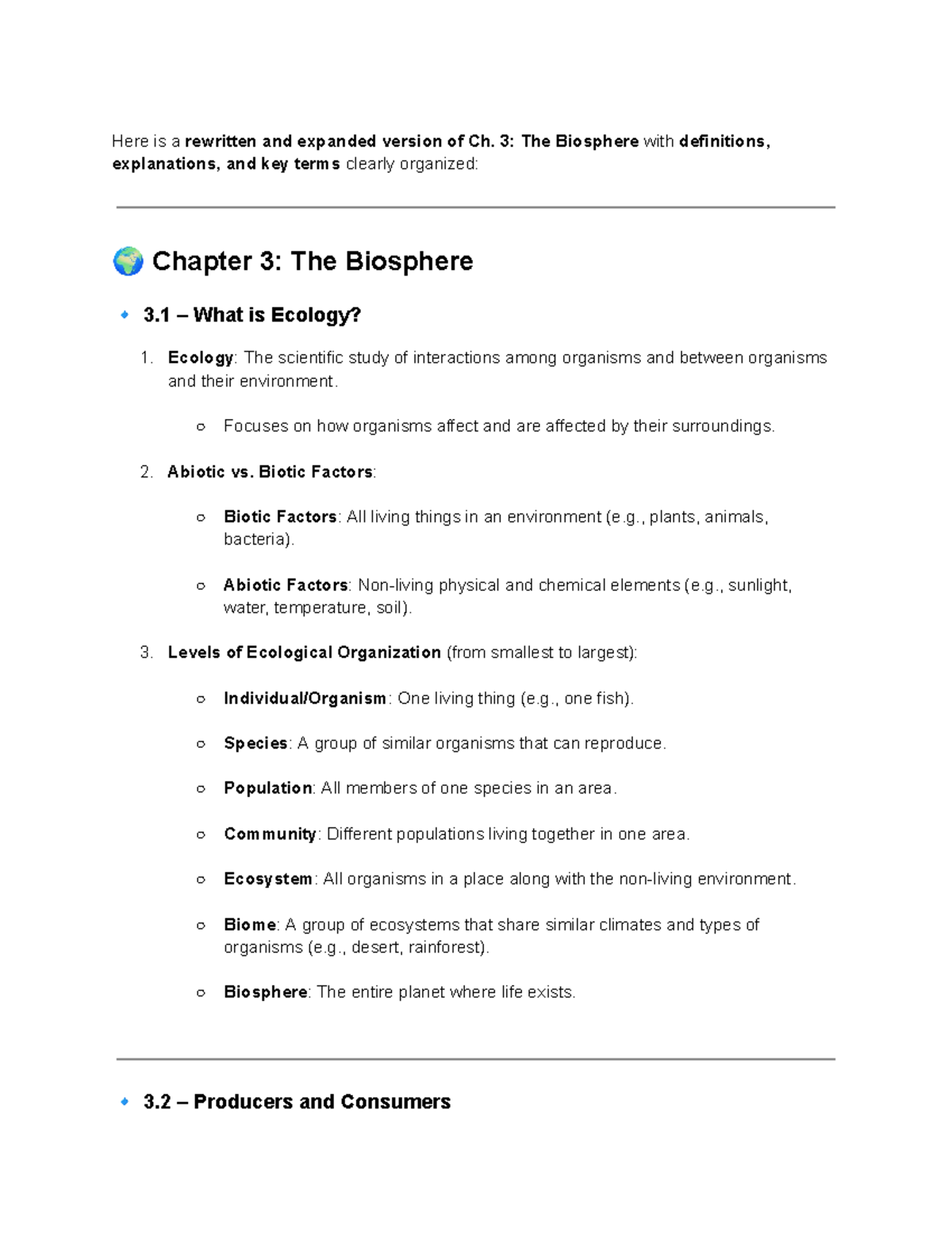 Biology Honors Final Study Guide: Key Concepts & Terms Overview - Studocu
