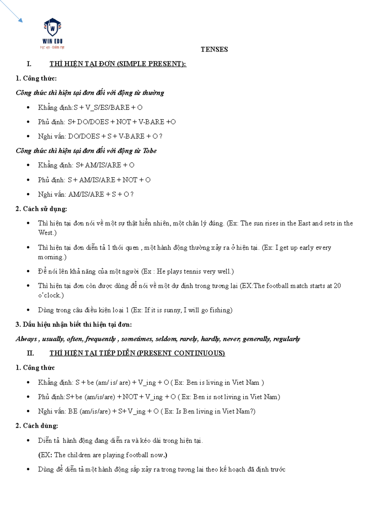 TENSES IN ENGLISH GRAMMAR: A COMPREHENSIVE GUIDE - Studocu