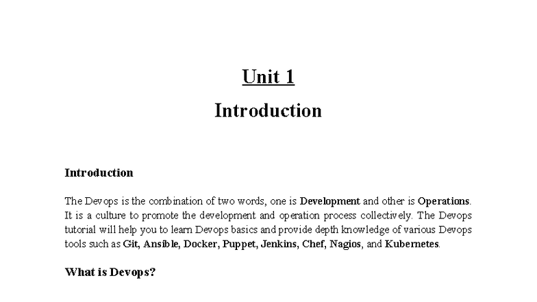 DevOps Basics and SDLC Overview - DEV 101 Notes - Studocu