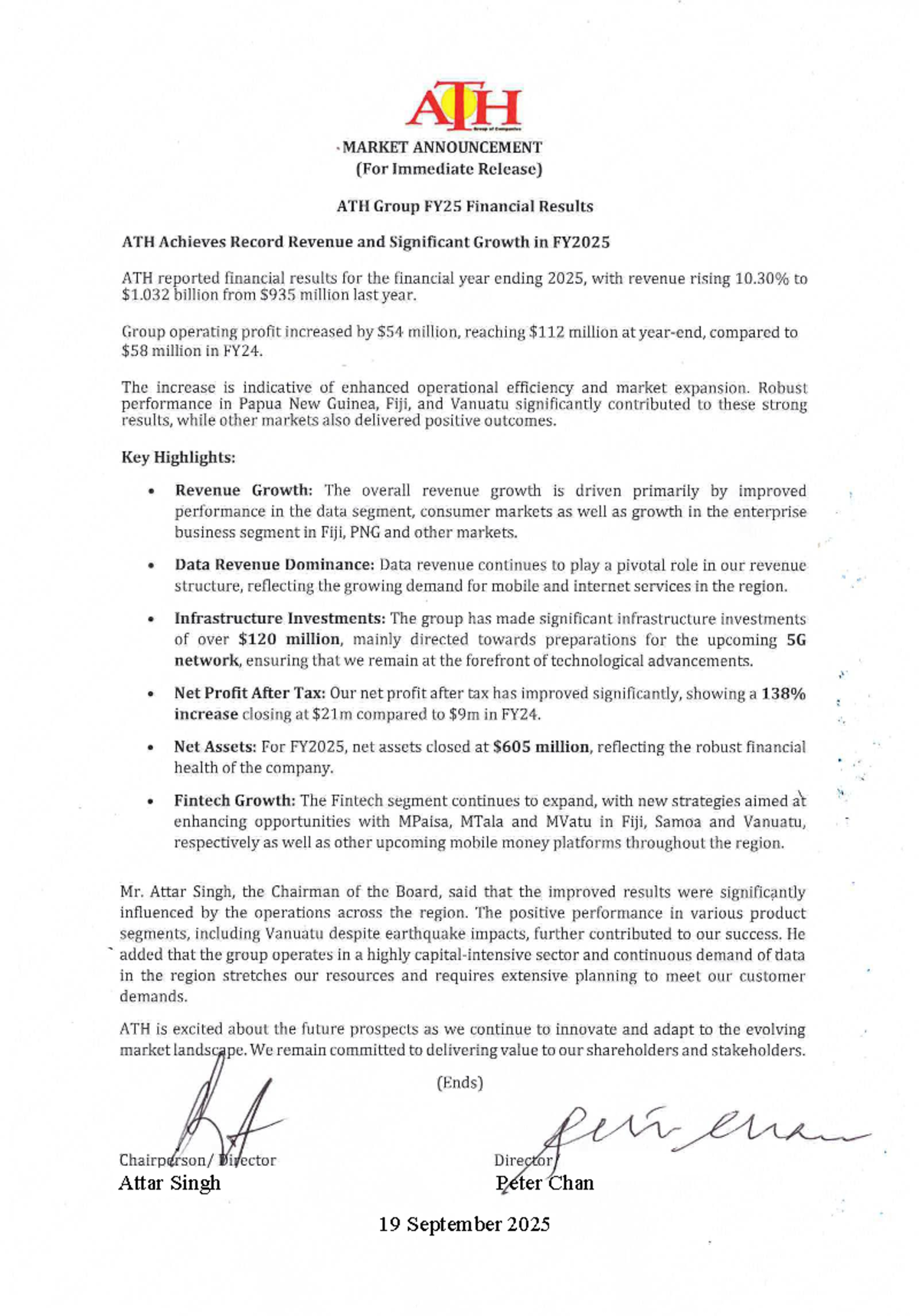 ATH Group FY25 Financial Results Announcement - Studocu