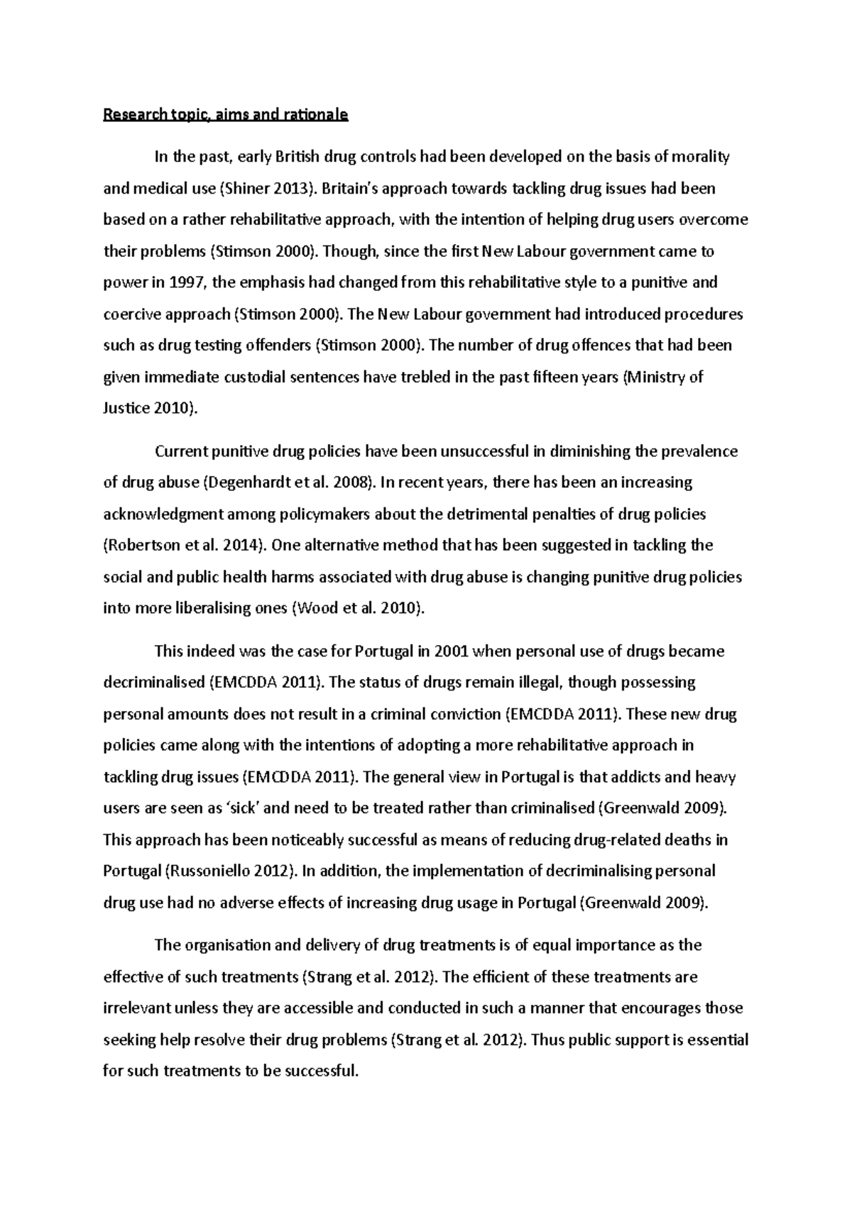 Final - Rationale/Abstract for a Dissertation Proposal about student's ...
