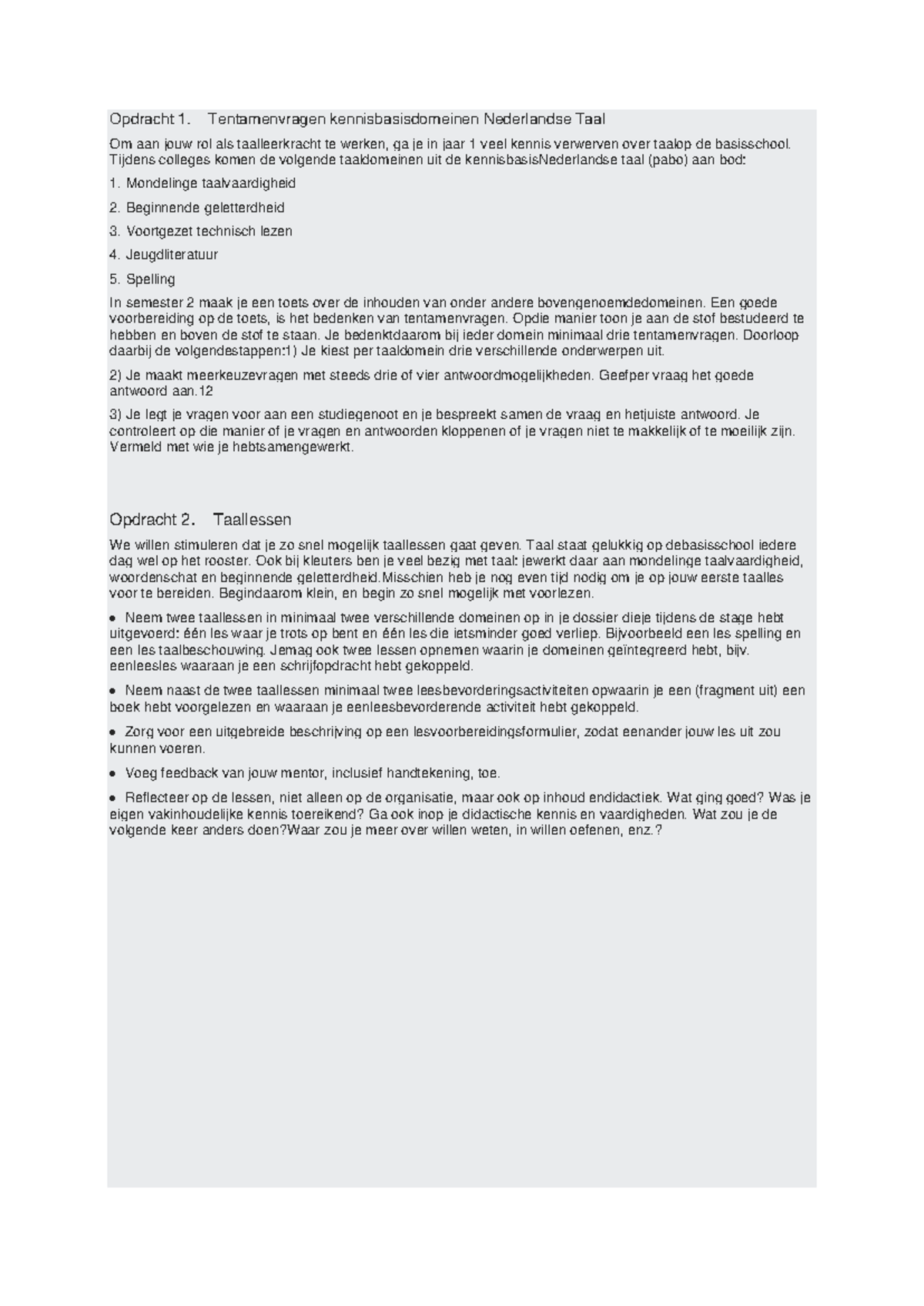 Tentamenvoorbereiding en Taallessen - Kennisbasis Nederlandse Taal ...