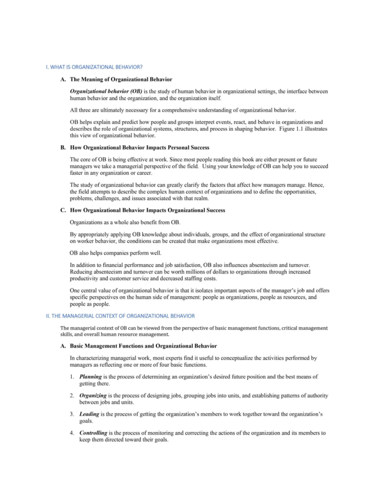 Organizational Behavior Overview: Insights from Module 2 Studies - Studocu