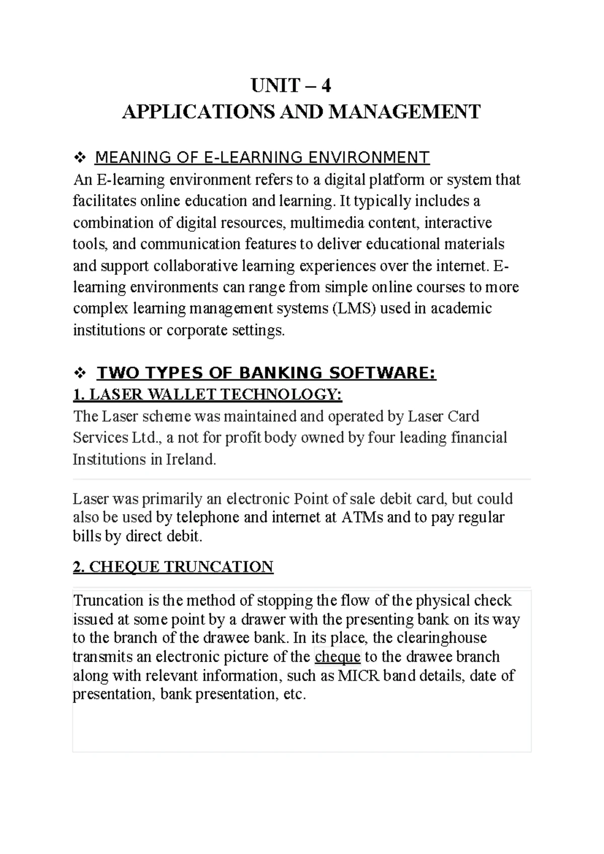 BTM UNIT 2 - Recent Tech Developments in Indian Banking Operations ...