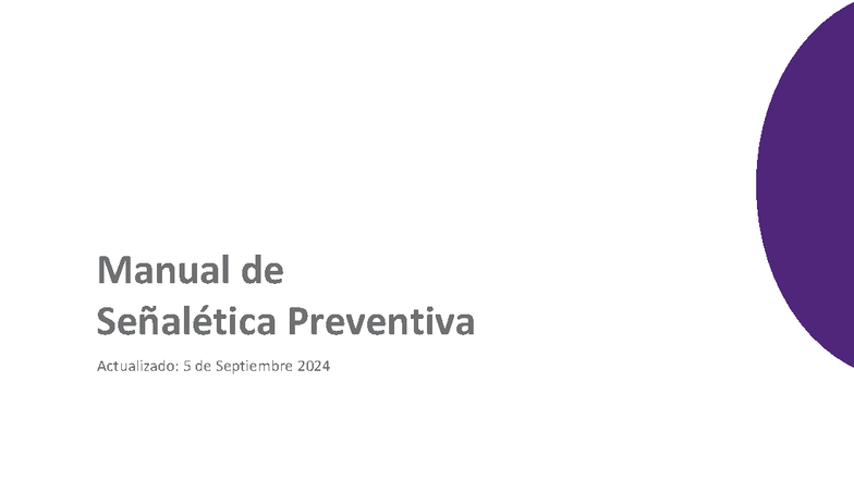 Manual de Señalética Preventiva - Actualización Septiembre 2024 - Document Preview