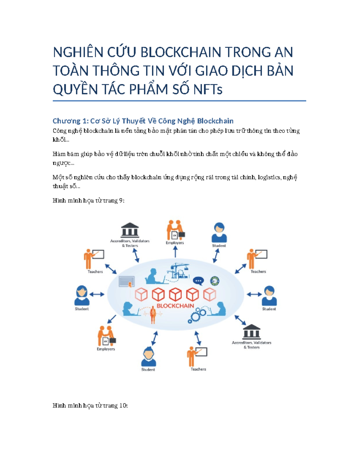 NGHIÊN CỨU BLOCKCHAIN VÀ AN TOÀN THÔNG TIN TRONG NFTs - Chương 1 - Studocu