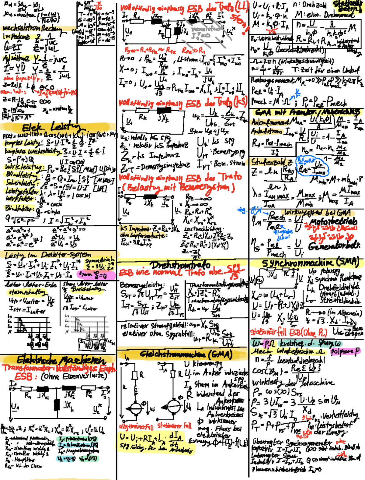 EET FS Final Exam - Comprehensive Formula Collection - Studocu