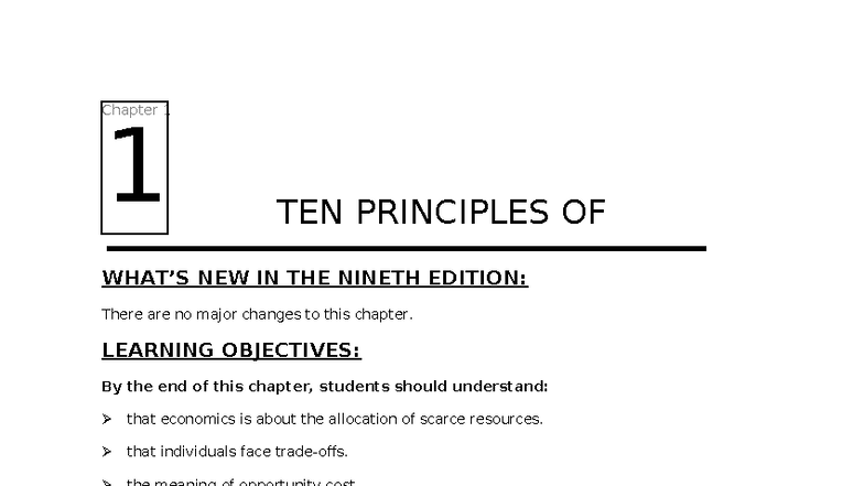 Chapter 1: Ten Principles of Economics - IM 9e Overview - Studocu