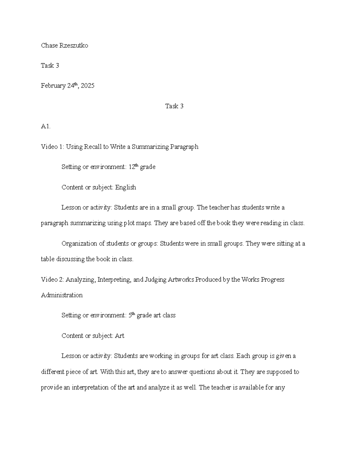 D172 Task 3 - homework - Chase Rzeszutko Task 3 February 24th, 2025 ...