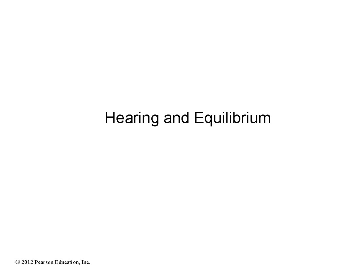 Power Point 2 - Ear - Hearing and Equilibrium The Outer (External) Ear ...