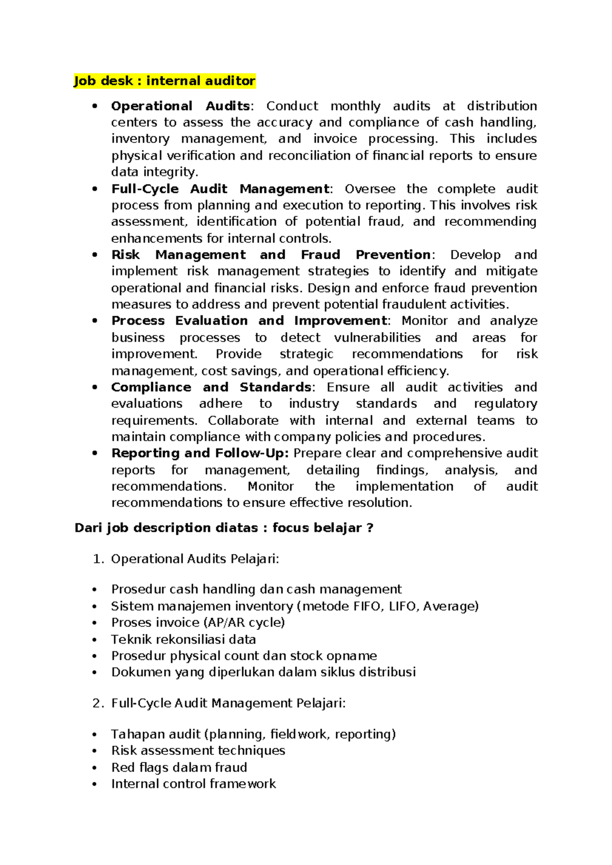 Notes - Summary of Internal Audit Fundamentals (AUD-101) - Studocu