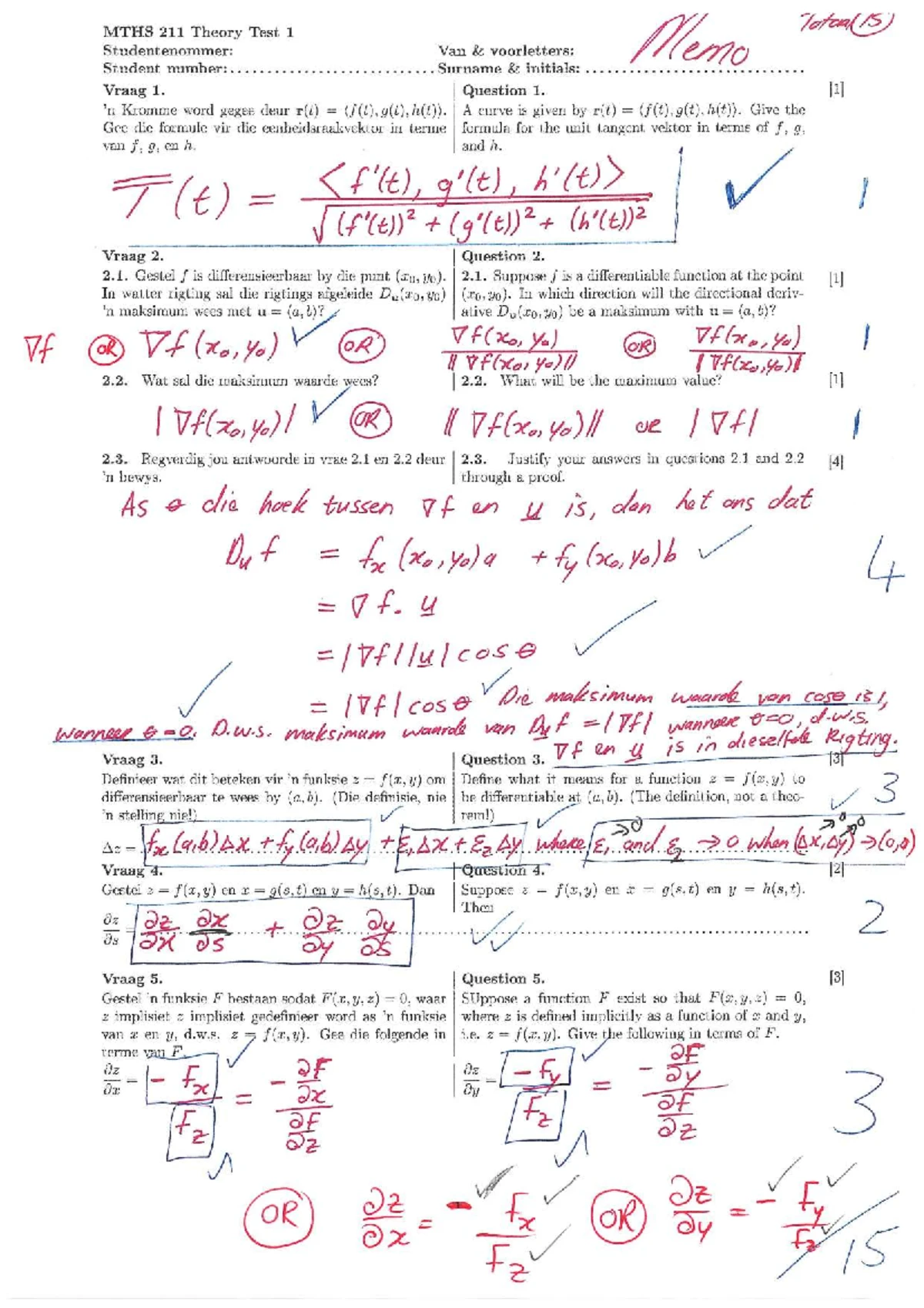 MTHS211 Klastoets 1A: Class Test 1 - 2024 Exam Questions - Studocu