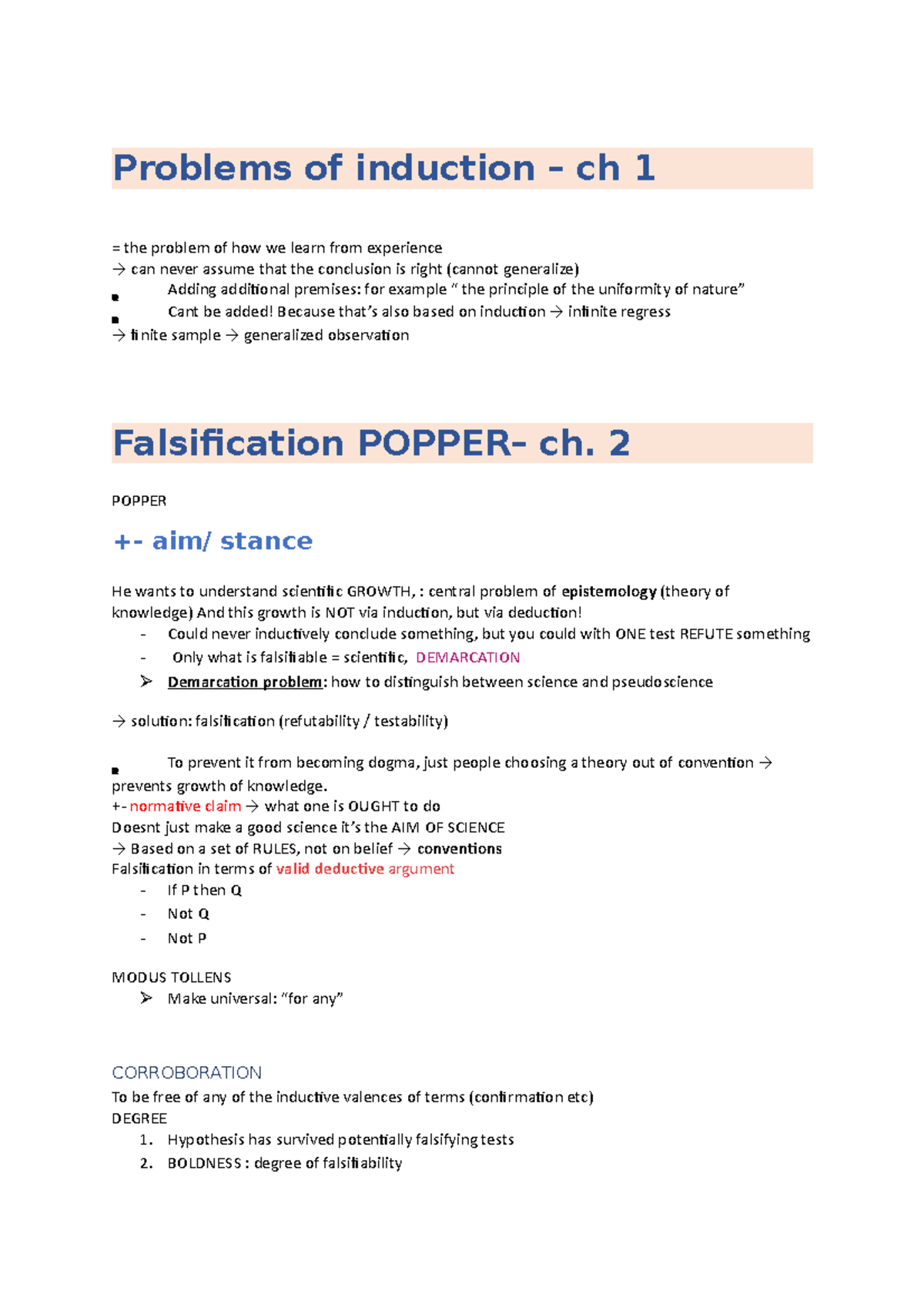 Philosophy of Science - Induction, Falsification, and Knowledge Growth ...