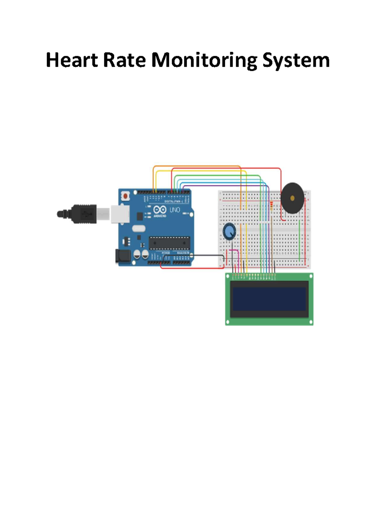 Heart Rate Monitoring System Design Using Pulse Sensor - Studocu