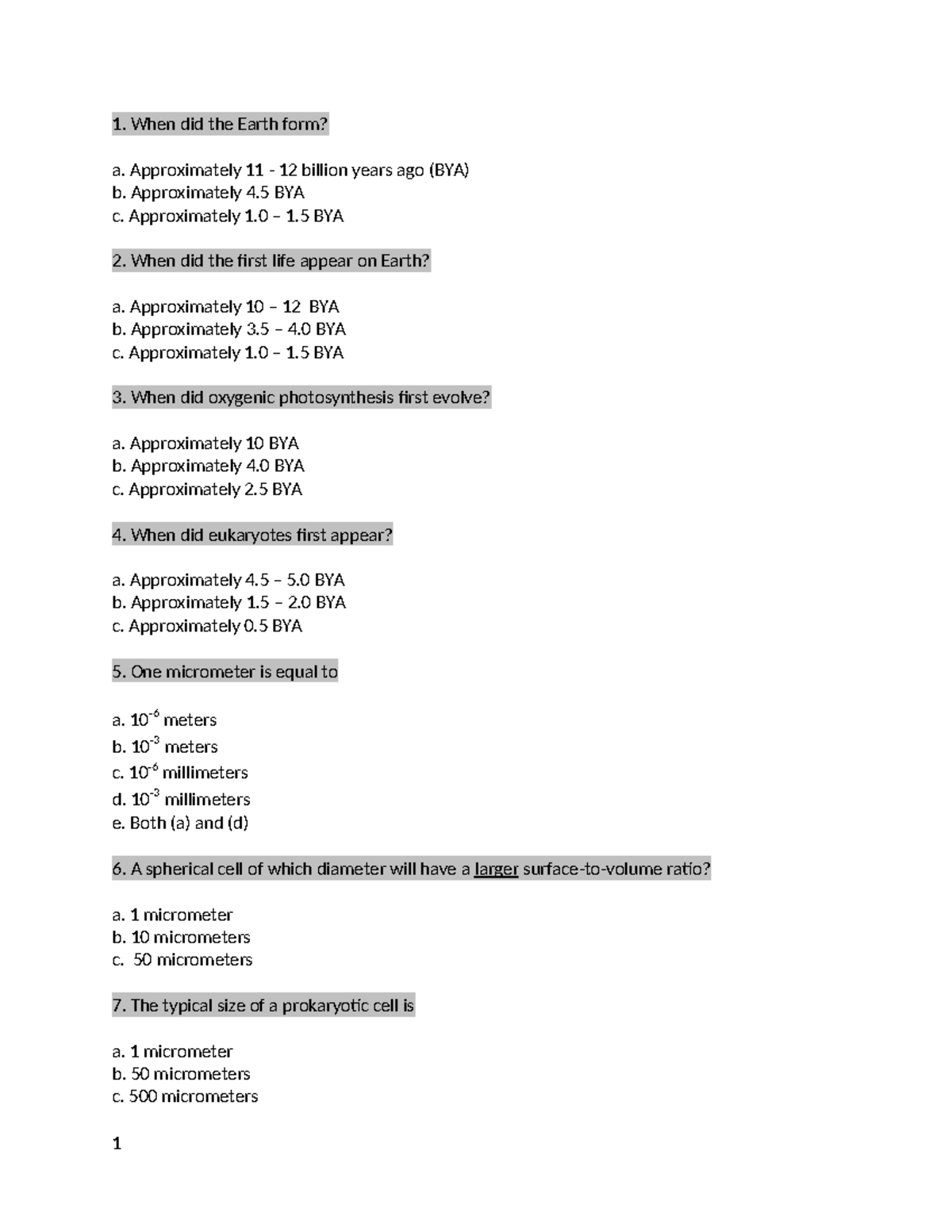 152 - Microbiology Questions for Batch 1 Submission - Studocu