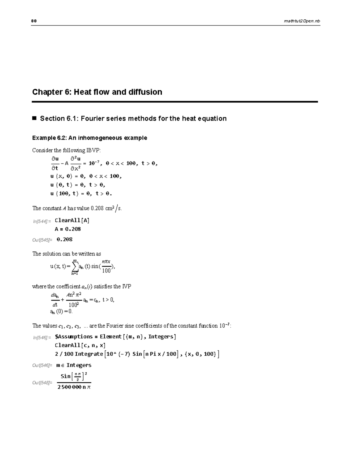 Math Tutoring 2: Chapter 6 - Heat Flow & Diffusion Methods - Studocu
