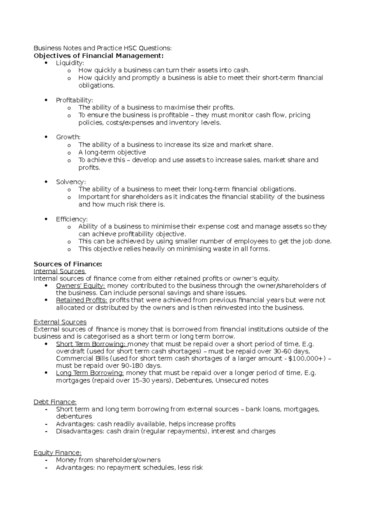 Business Notes and Practice HSC Questions - Business Notes and Practice ...