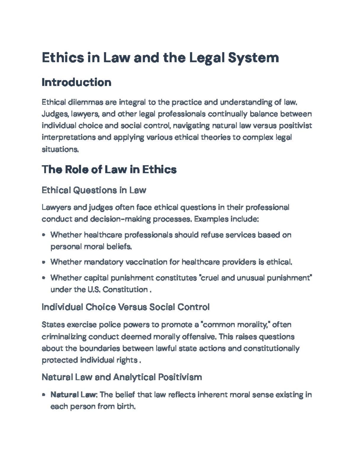 Ethics in Law and the Legal System: Key Concepts and Case Studies ...