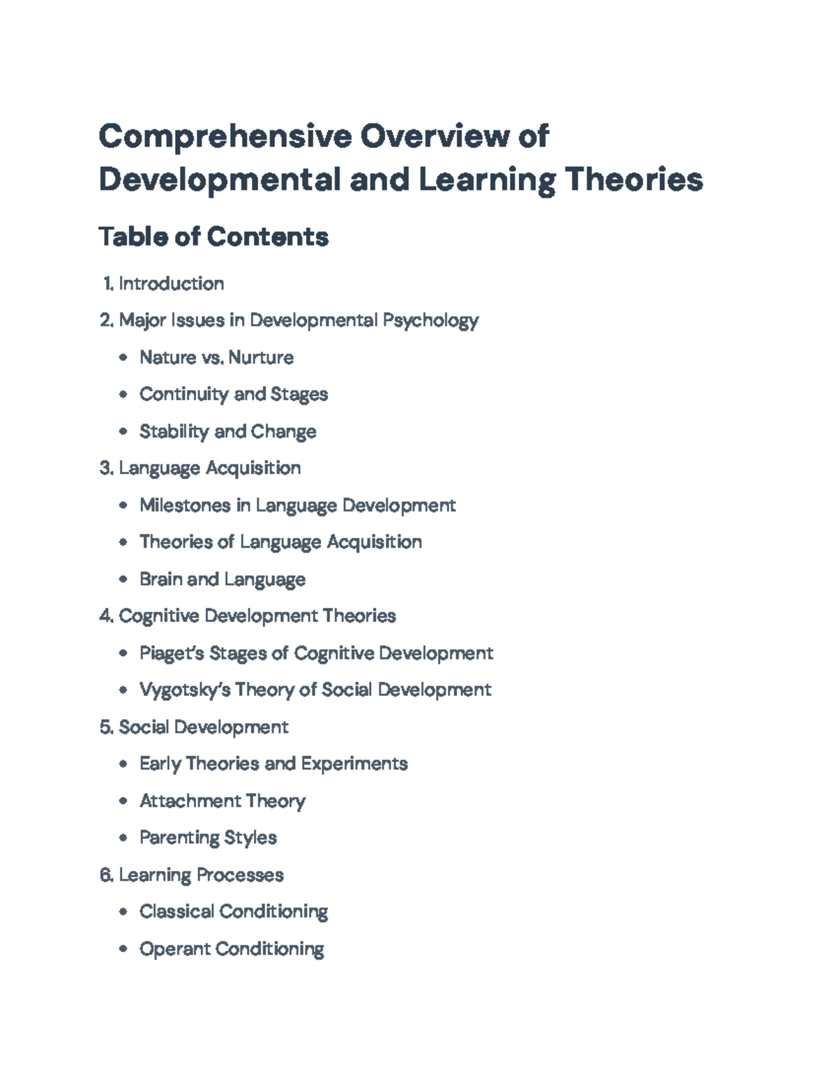 Developmental Psychology Overview: Key Theories and Concepts ...