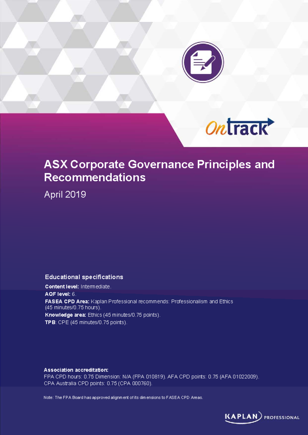 ASX Corporate Governance Principles & Recommendations Overview (April ...