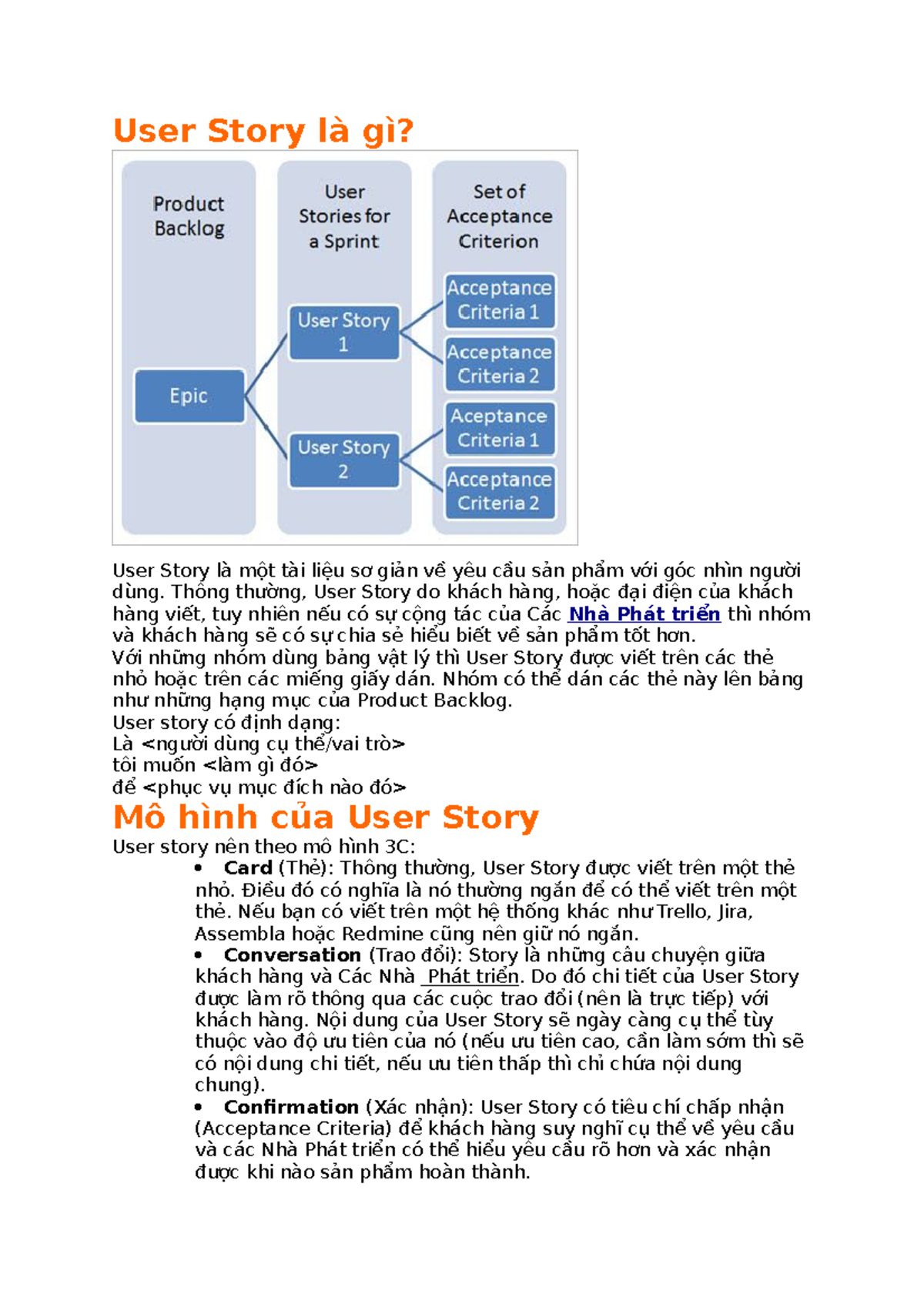 User Story Overview and Guidelines for Agile Projects - Studocu