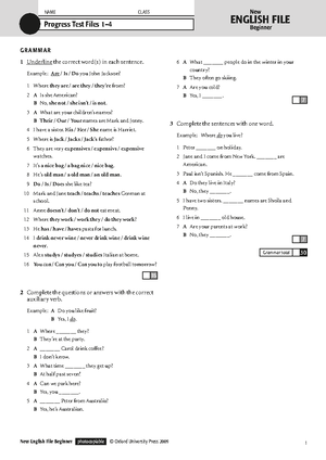 (2) English File Elementray test - 2004 - 2 Jenny Quintana This Test ...