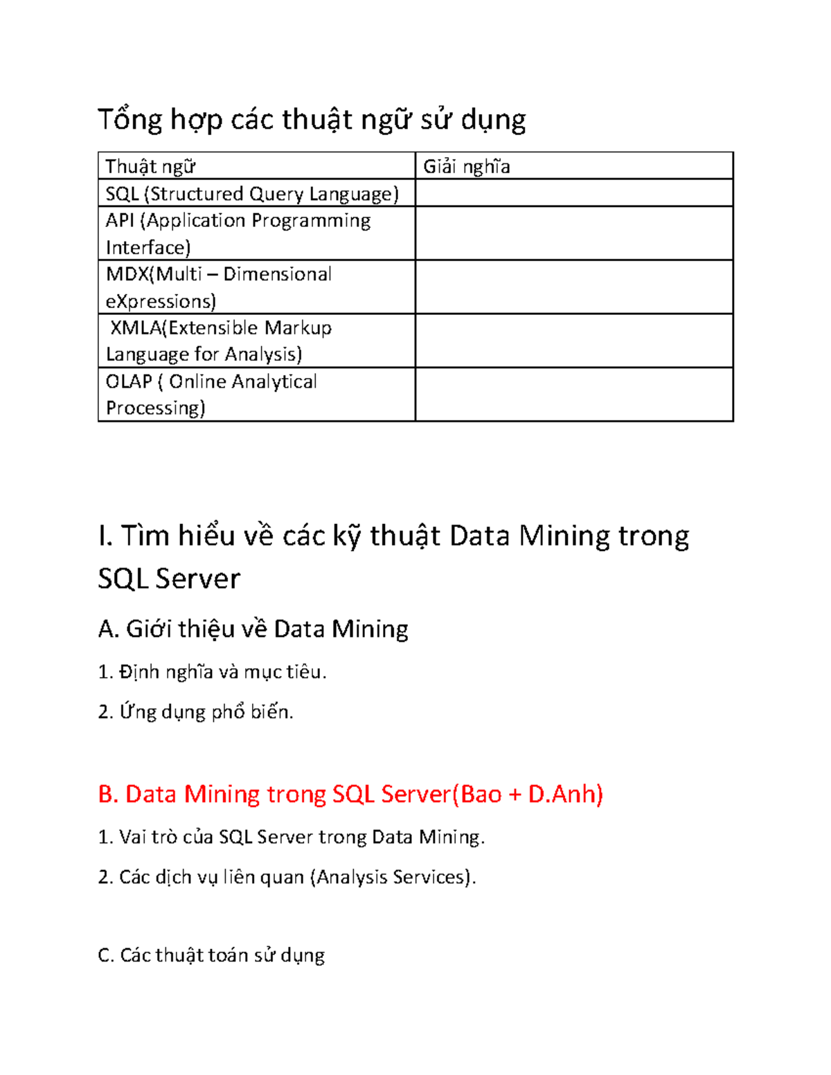 Tổng hợp Kỹ thuật Data Mining trong SQL Server - Datamining - Studocu