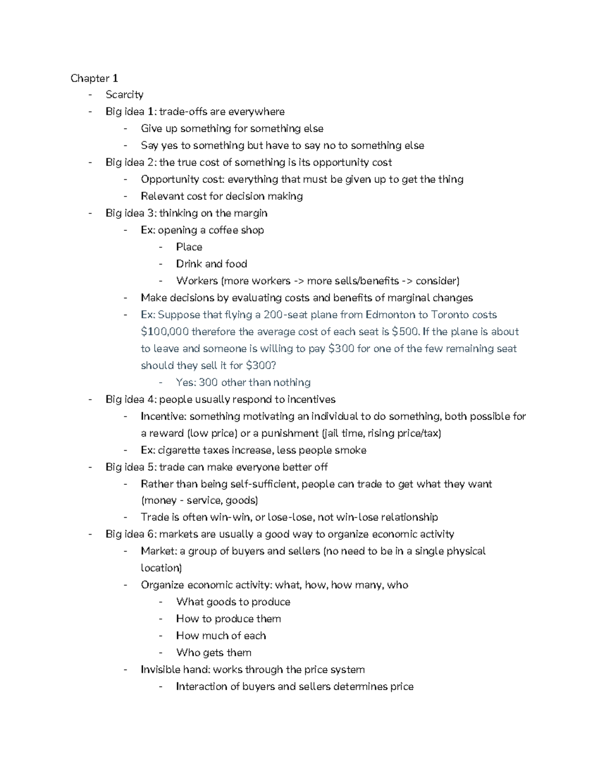 ECON 101 - Comprehensive Lecture Notes on Scarcity and Trade Concepts ...
