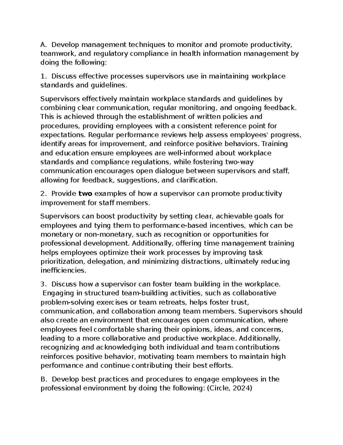 Performance Improvement Management: Best Practices & Supervisory Skills ...