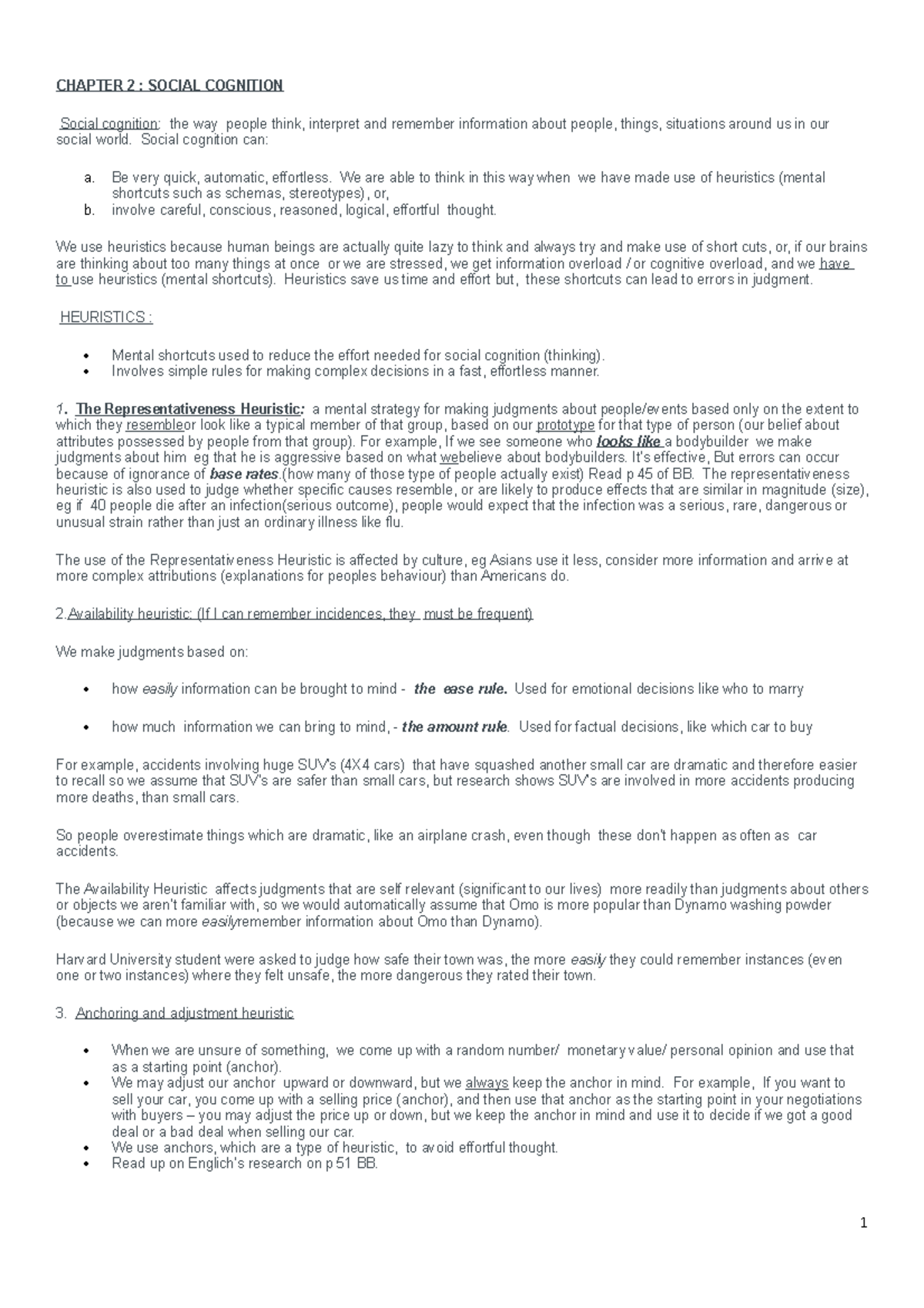 PYC3701 Final Exam Notes - Chapter 2: Social Cognition Insights - Studocu
