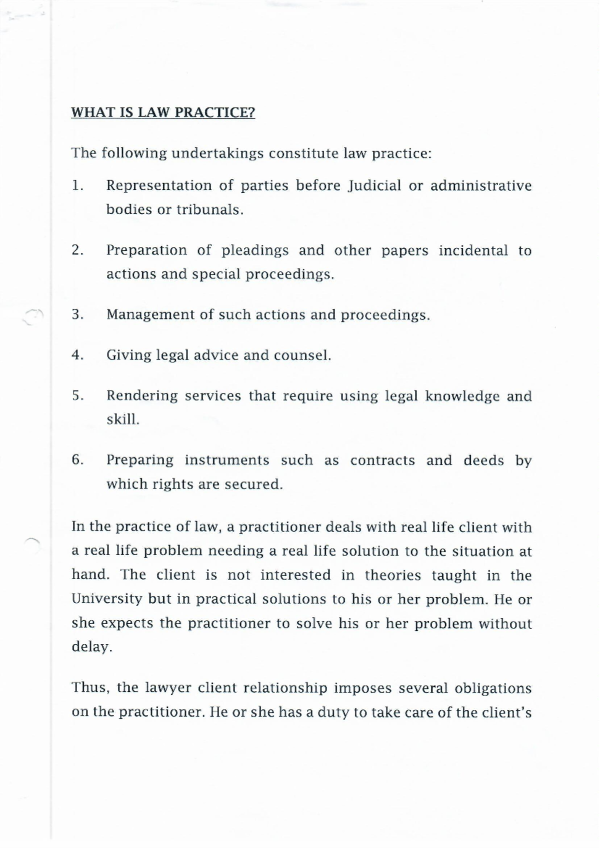 What is Law Practice - Ethics in Law - WHAT IS LAW PRACTICE? The ...