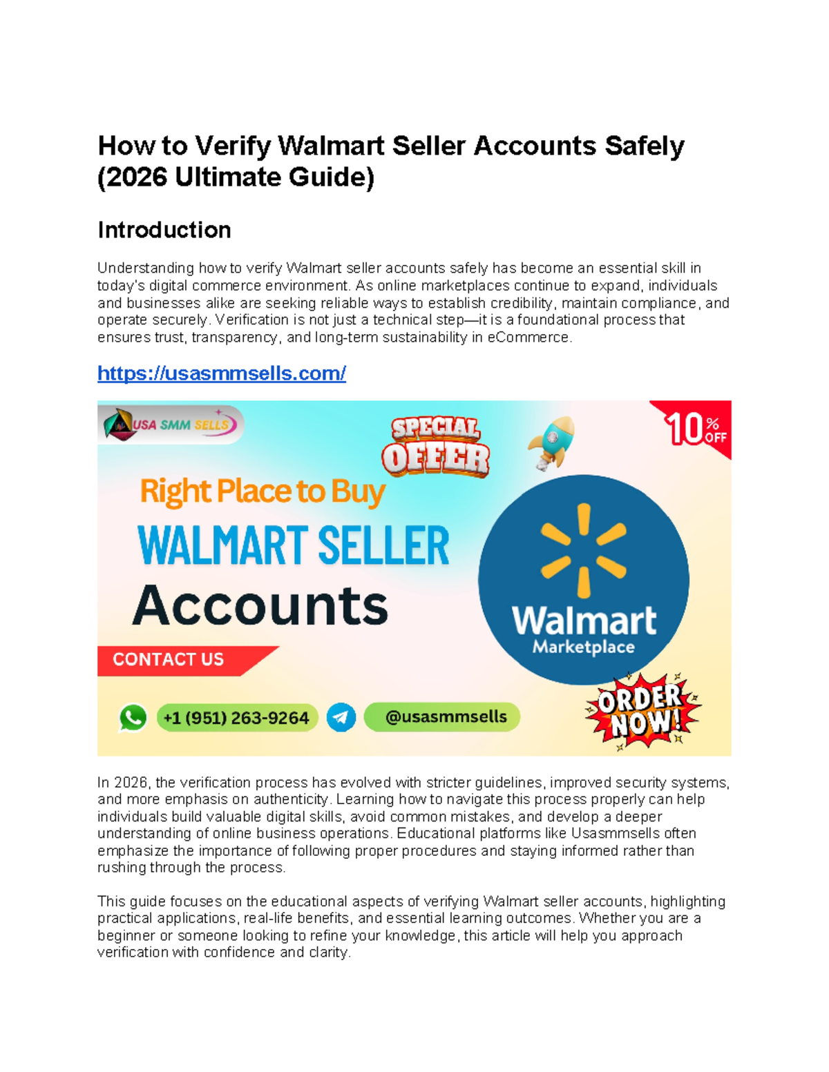 Top 10 Sites for Fast Verification of Walmart Seller Accounts - Studocu