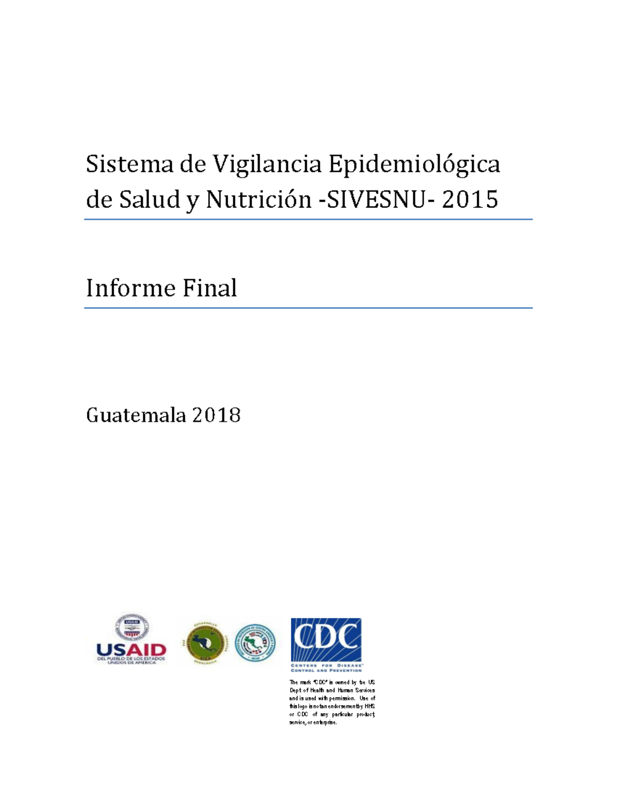 Informe Final del Sistema de Vigilancia Epidemiológica de Salud y ...