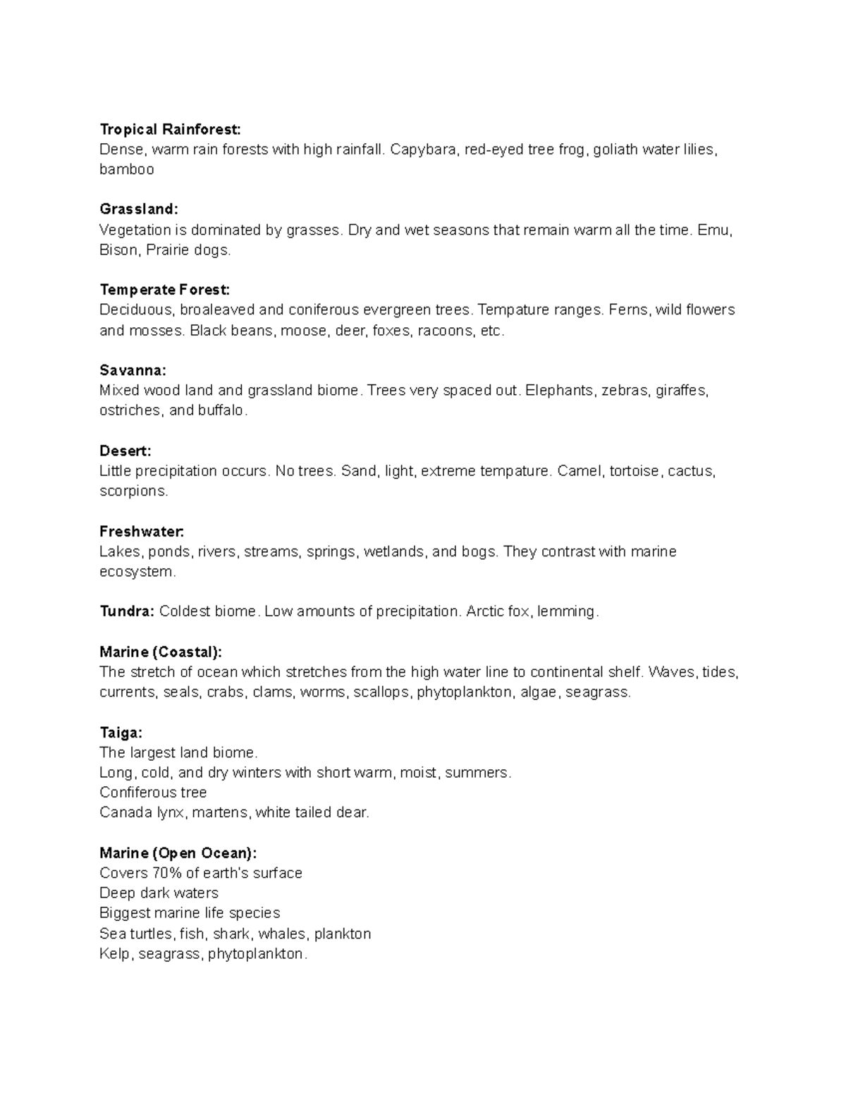 Biomes Overview: Characteristics and Species Examples - Tropical ...