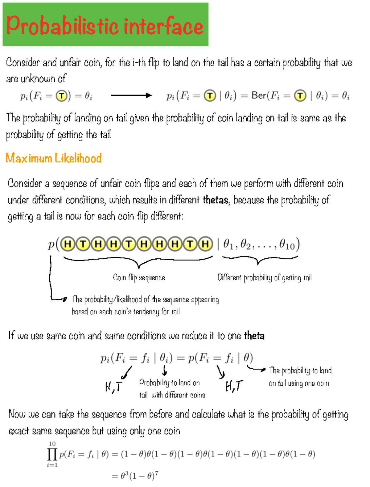 Probabilistic Interface and Maximum Likelihood Estimates - Prob Theory ...