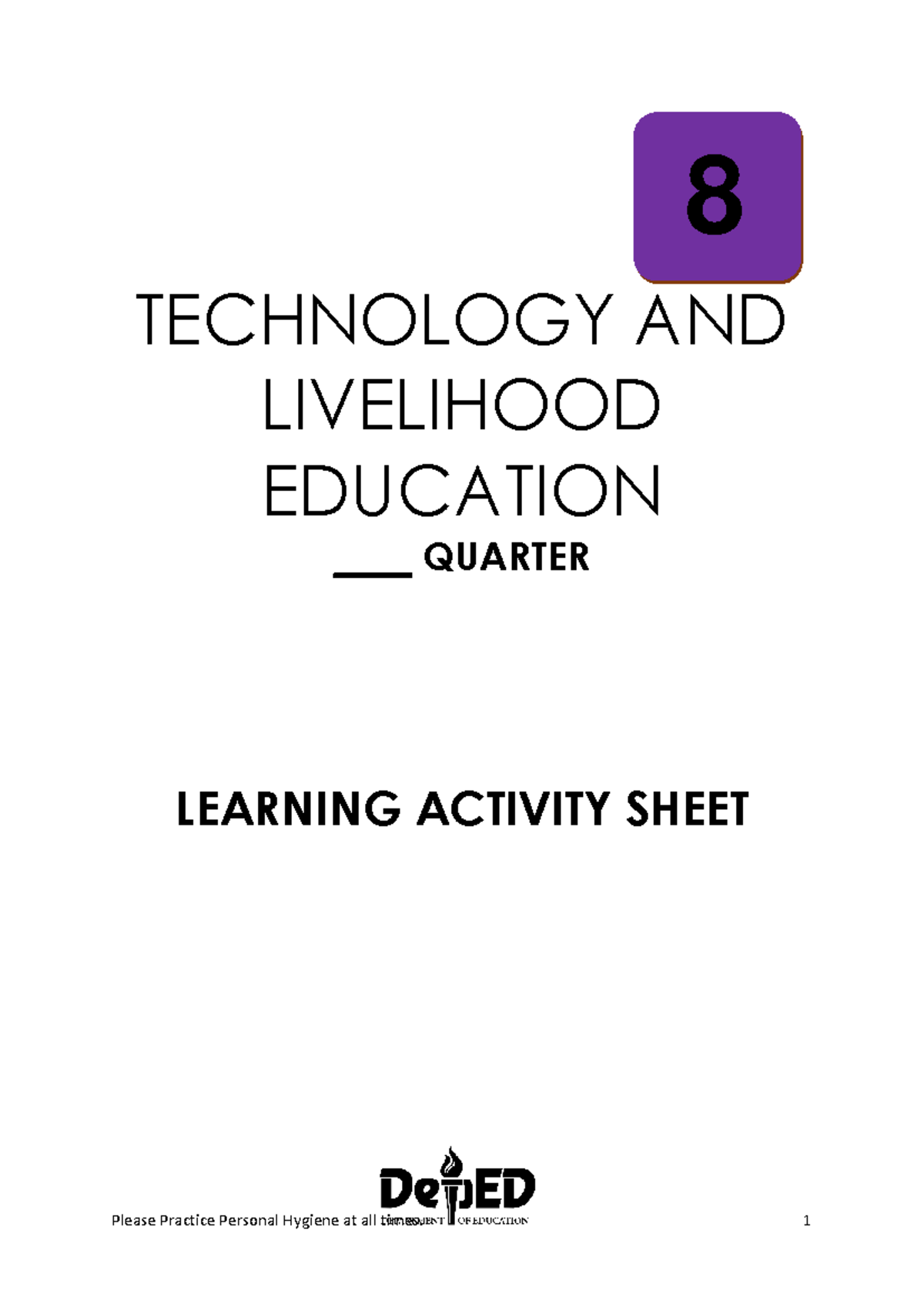 Grade 8 TLE Aquaculture Learning Activity Sheet: Tools & Techniques ...