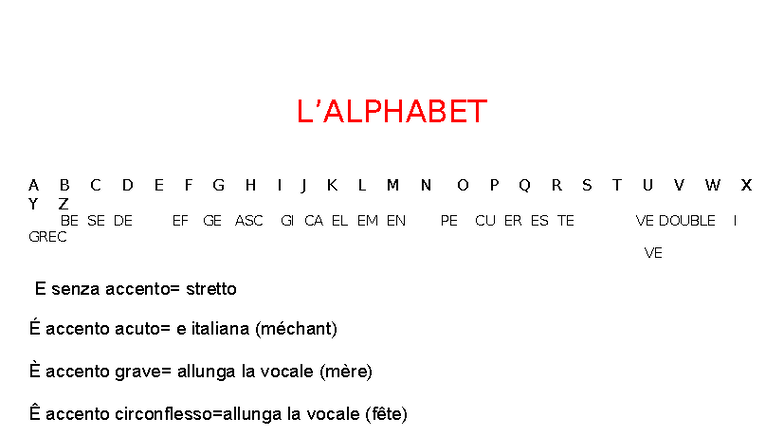 L'Alphabet - Alfabeto (Course Code: A Y B Z C D E) - Studocu