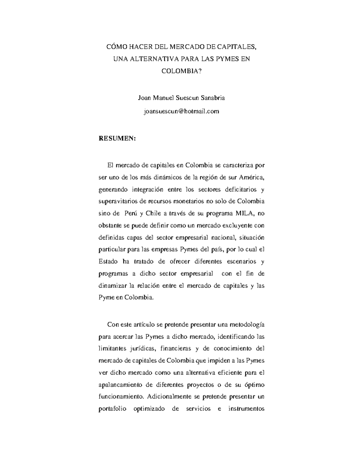 CÓMO EL MERCADO DE CAPITALES PUEDE IMPULSAR A LAS PYMES EN COLOMBIA ...