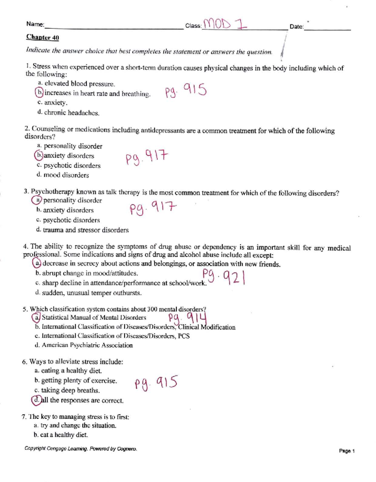 Chapter 40 Review Questions: Risk Factors & Warning Signs for Suicide ...