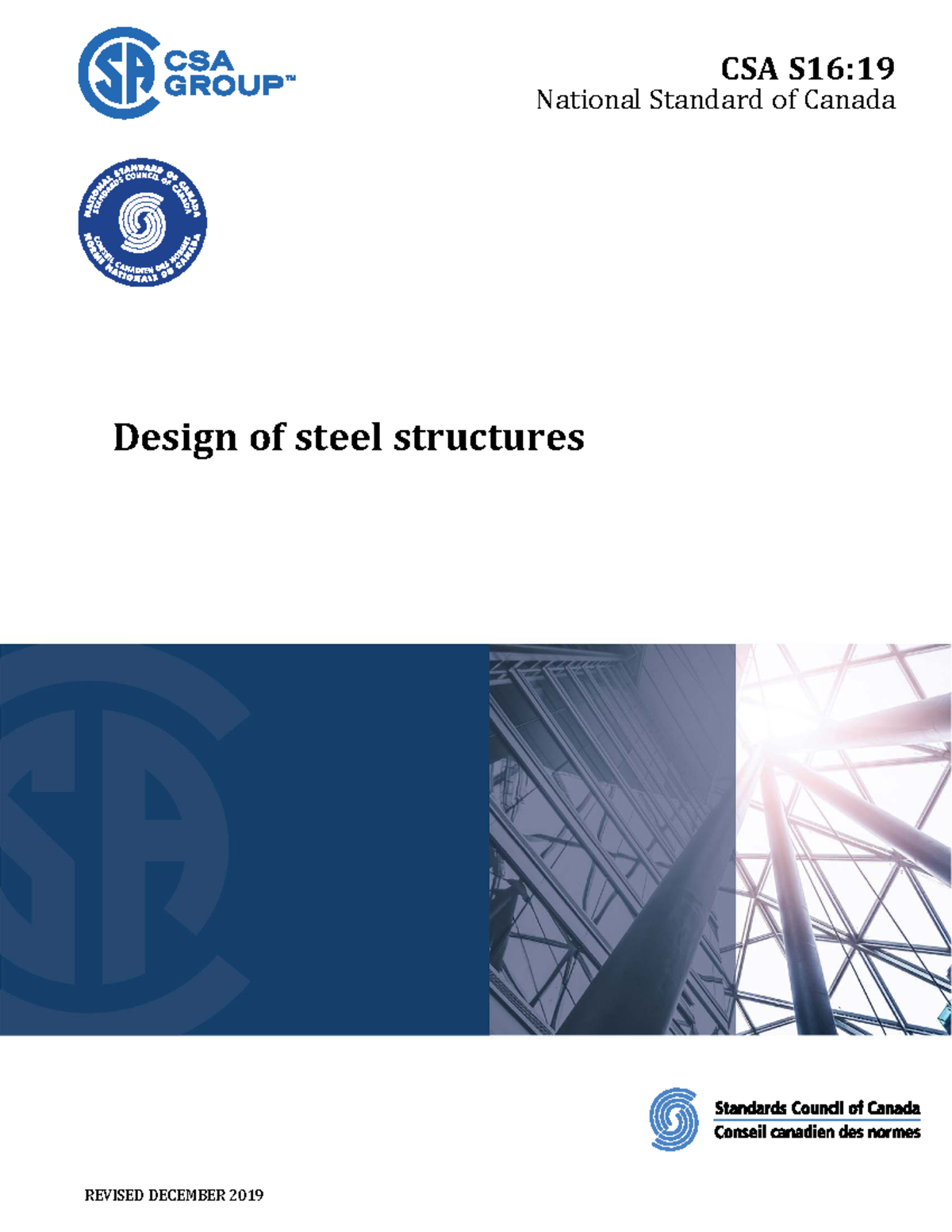CSA S16-19 - Design of Steel Structures Overview and Legal Disclaimer ...