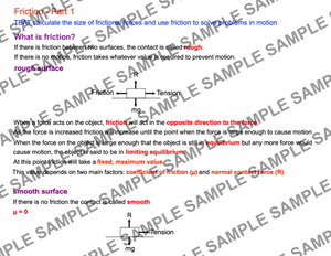 Notes Friction Sample Lesson - TBAT calculate the size of frictional ...