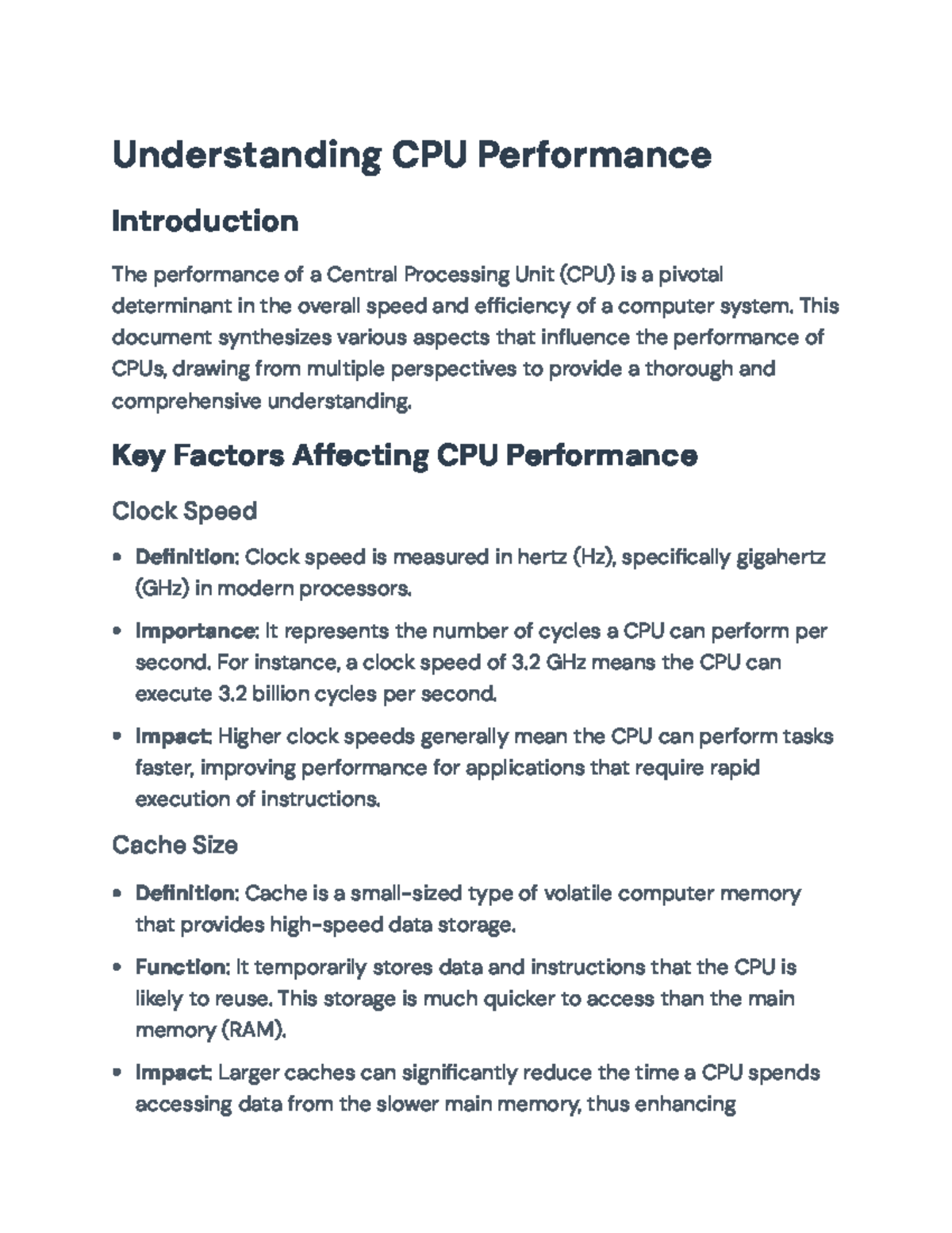 Understanding CPU Performance Factors and Their Impact on Efficiency ...