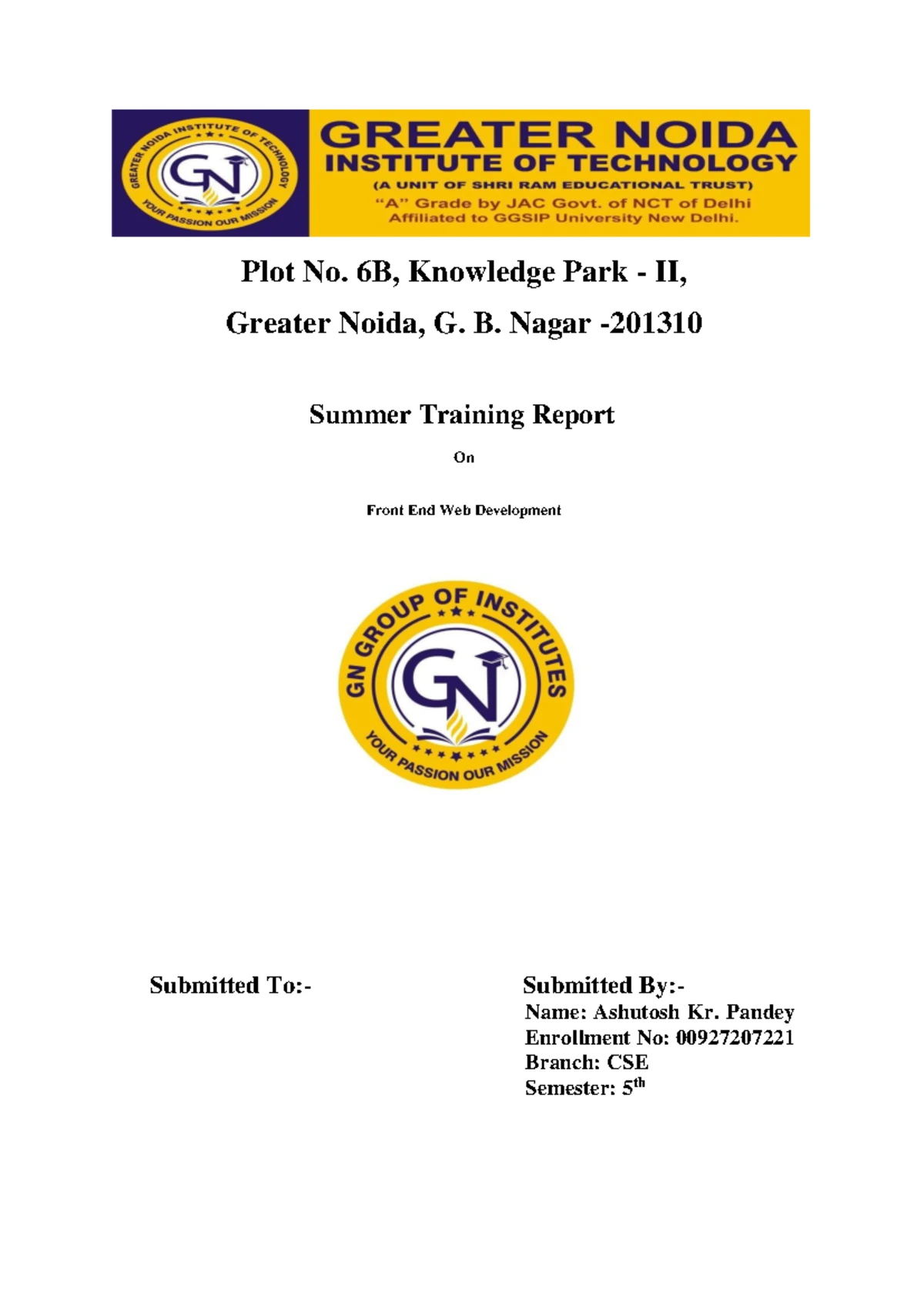 Machine Learning Report - SIX WEEKS SUMMER TRAINING REPORT On Machine ...