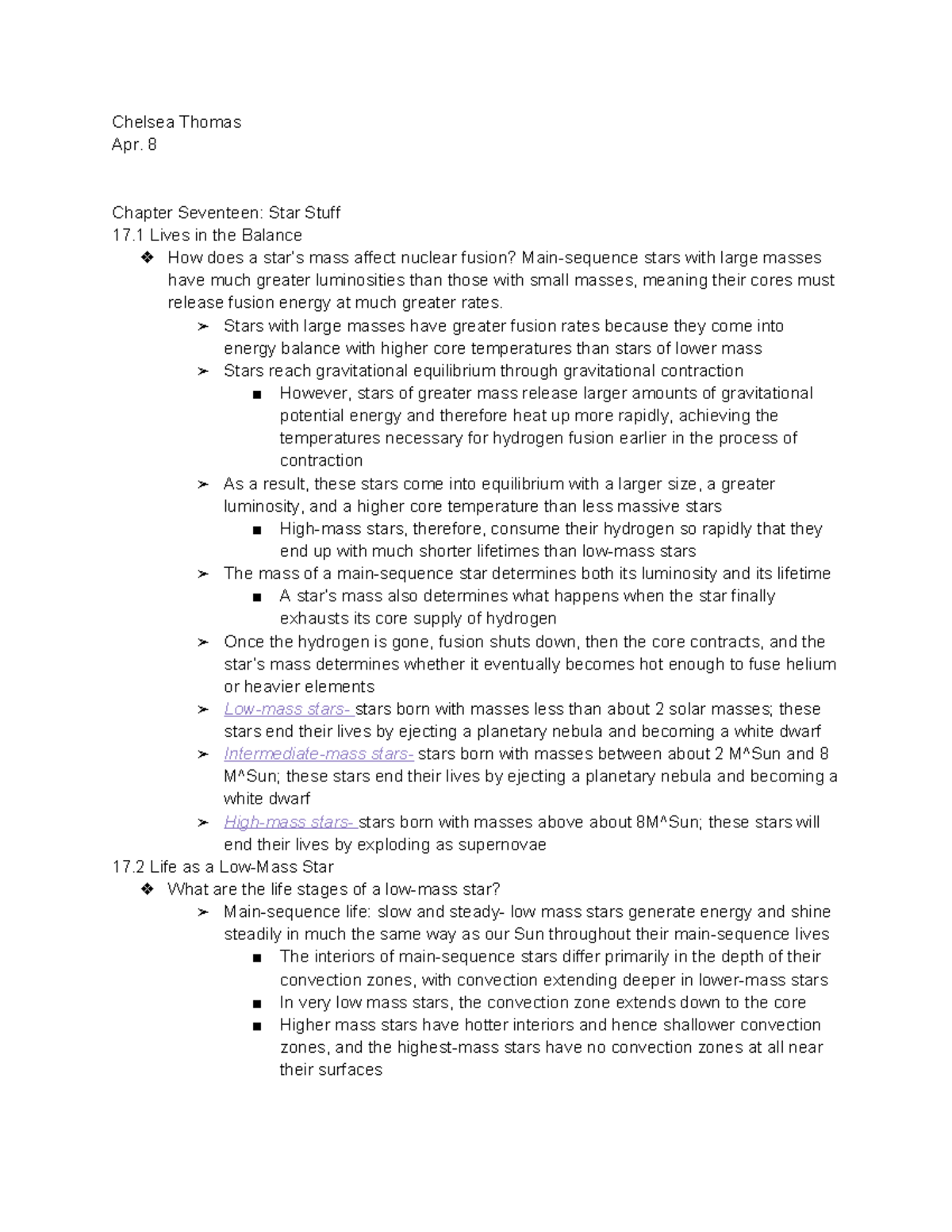 Chapter 17: Star Stuff - The Cosmic Perspective (9th Ed.) Insights on ...