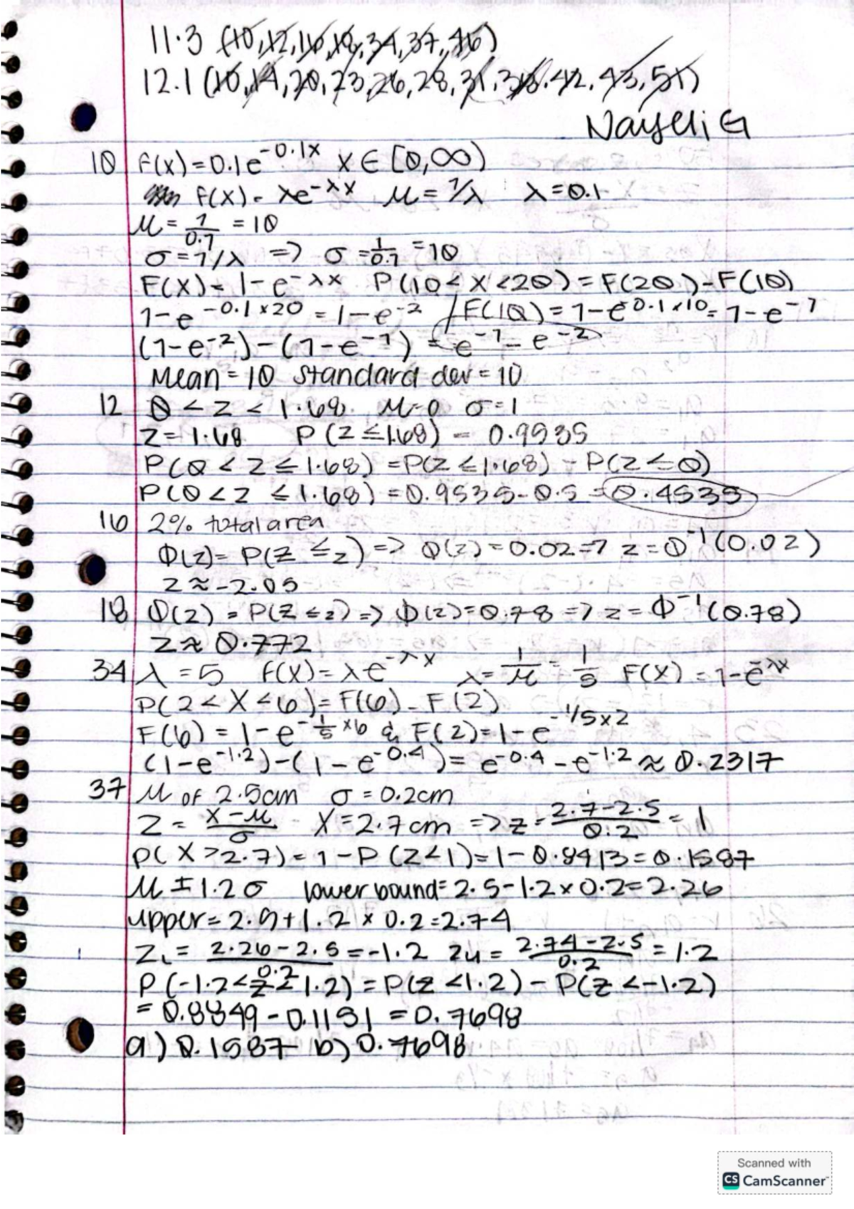 HW 10 - Math 16B - Detailed Solutions and Calculations - Studocu