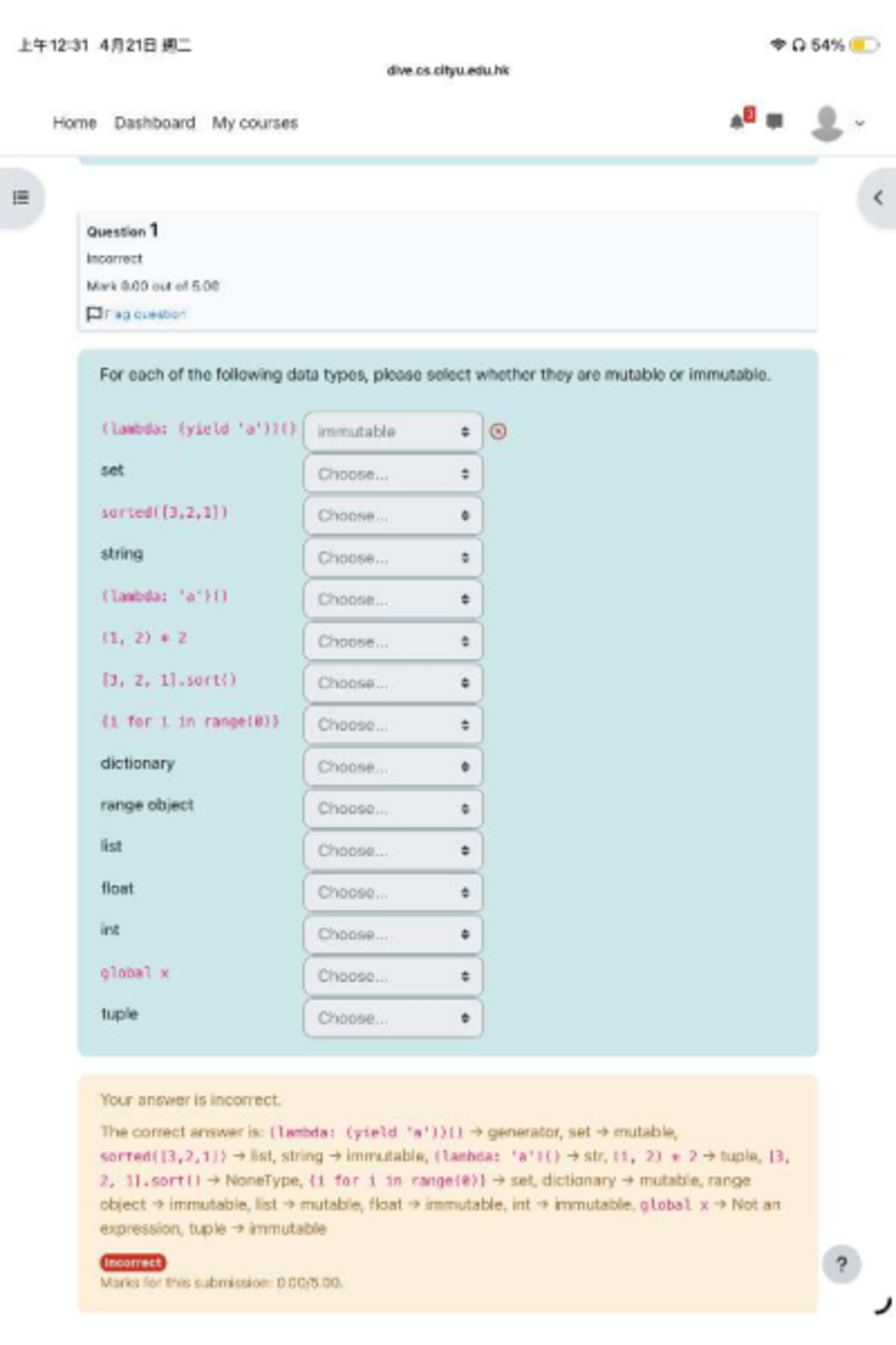 2021 Past Paper Solutions for CS421B Programming Questions - Studocu