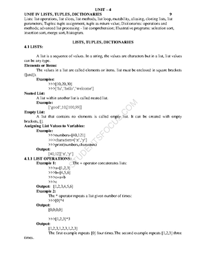 Problem Solving and Python Programming part 3 - STUDENTSFOCUS UNIT III ...